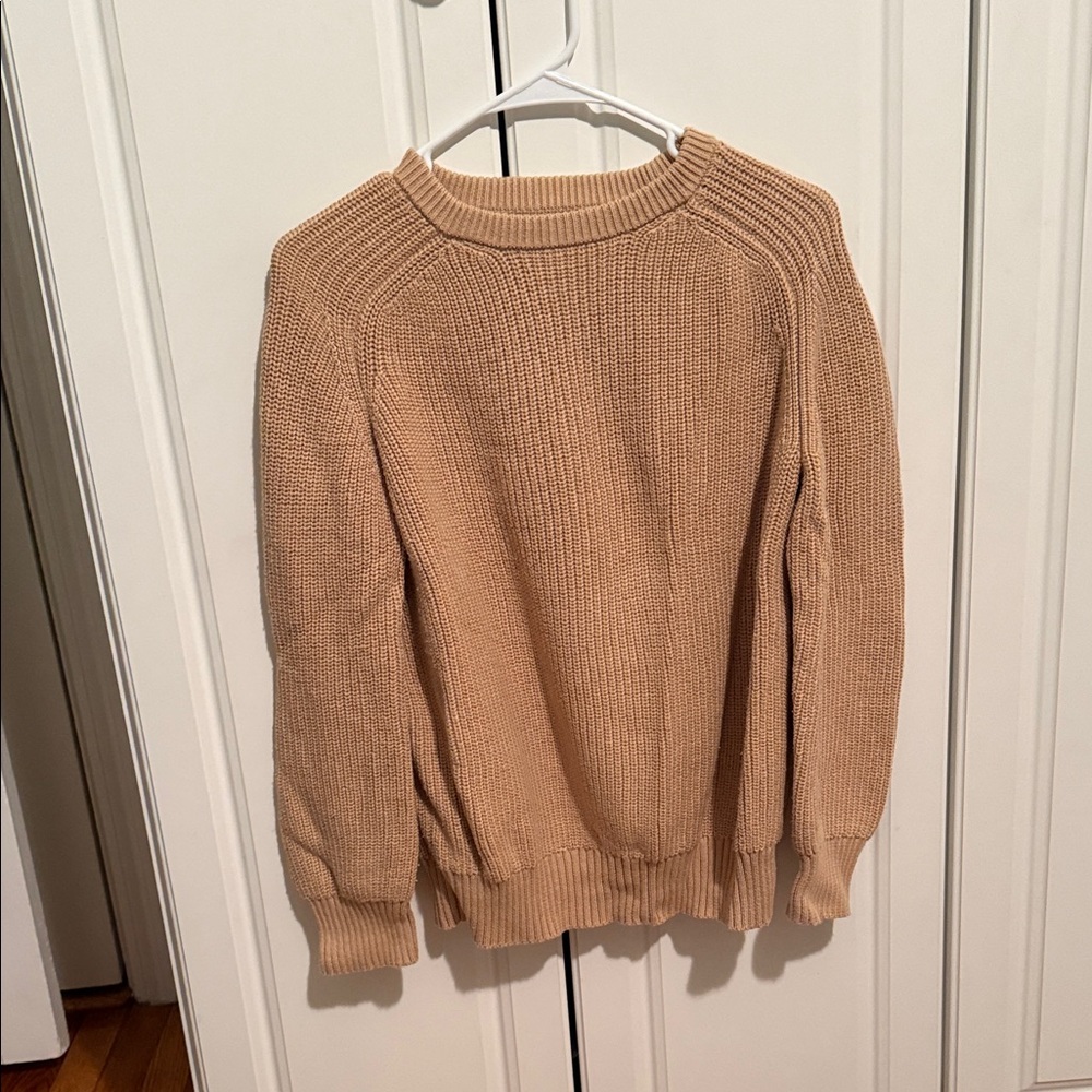 Cozy Tan Knit Sweater